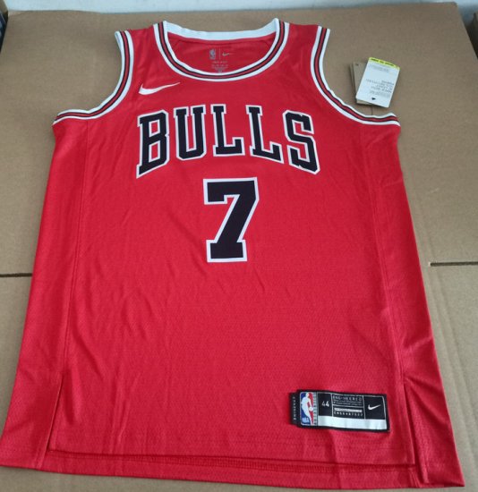 NBA 7 Kukoc Chicago Bulls Maillot Rouge imprimé